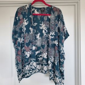 Angie Brand Green Floral Print Kimono